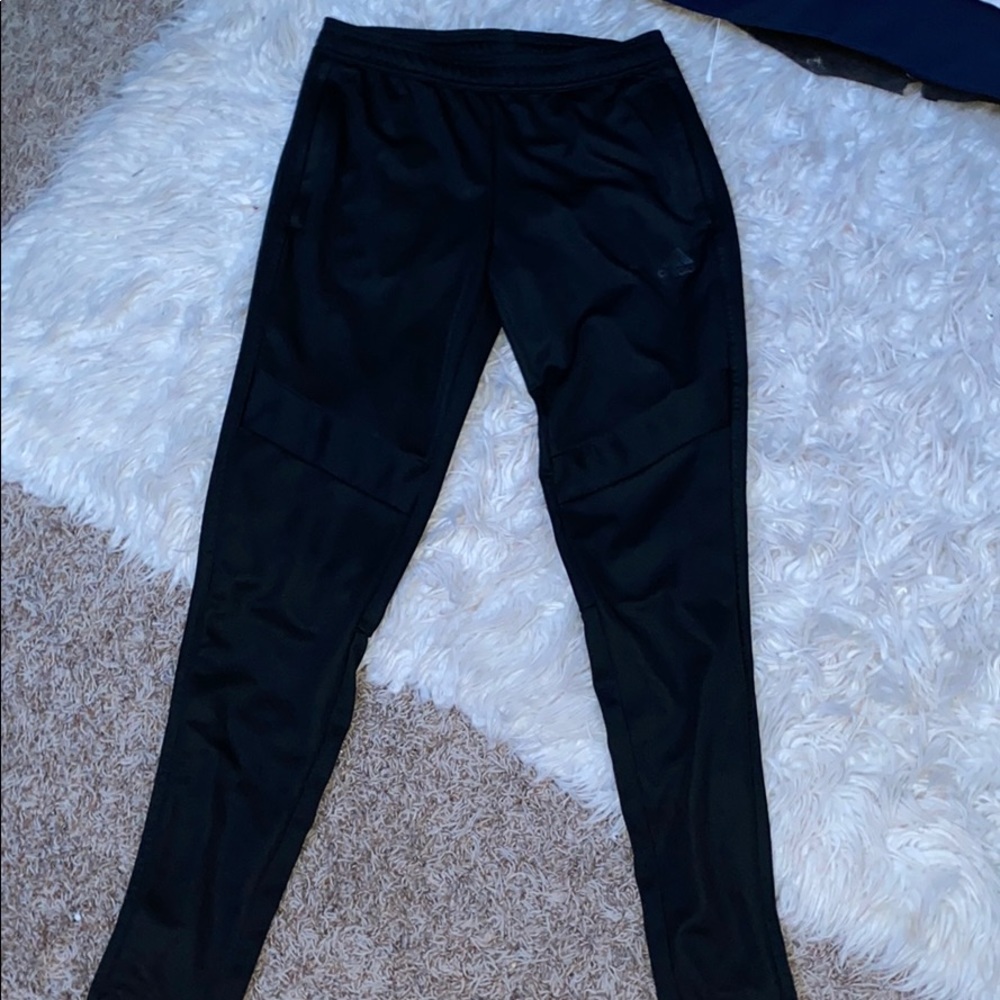 Black adidas track pants